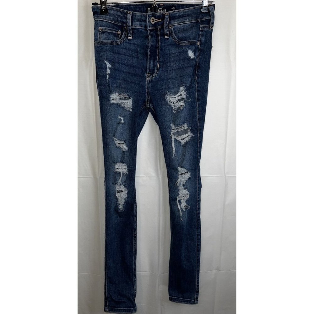 Hollister High Rise Super Skinnny Distressed Jeans Womens Size 24X26